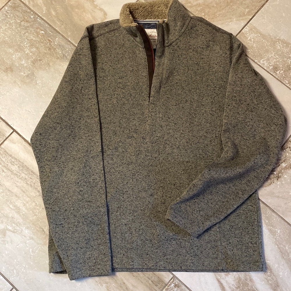 Men size large half zipper fleece neckline  sweater